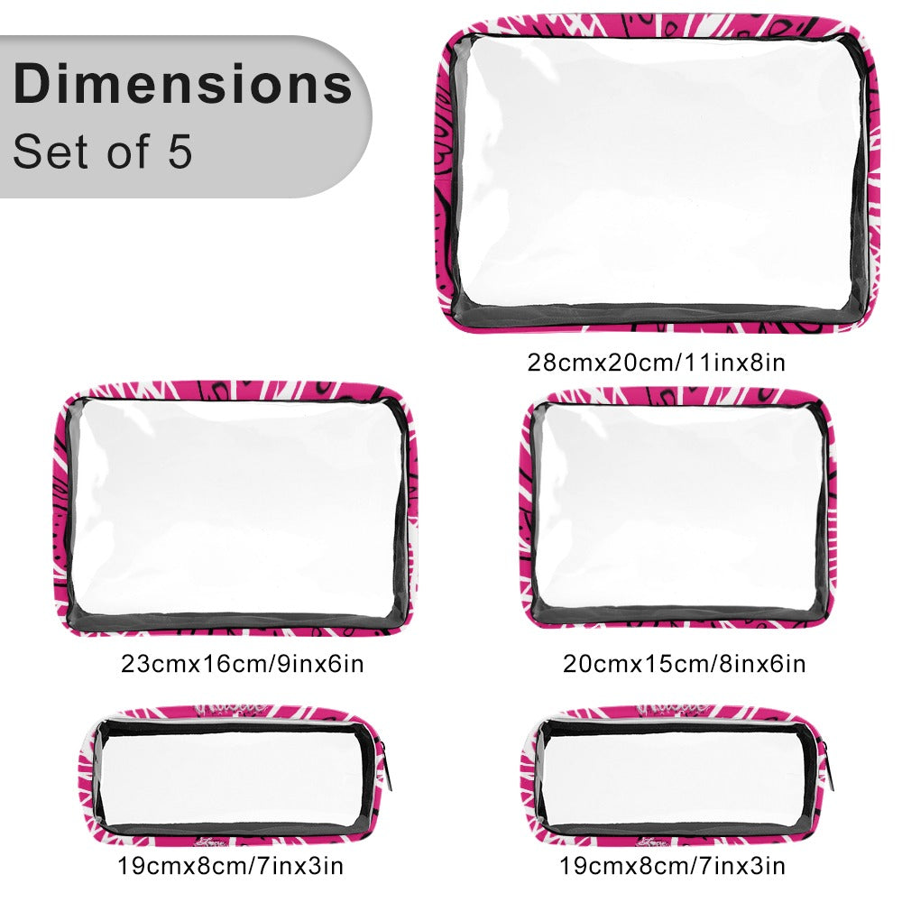 Love The Hustle™ Bandana Transparent Storage Bag – Five in One Collection