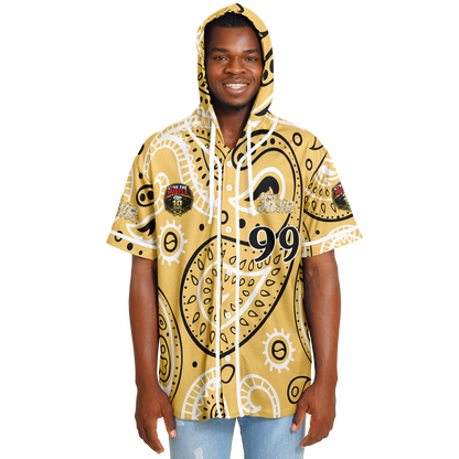 Love The Hustle® Hooded Baseball Jersey - Yellow Squad