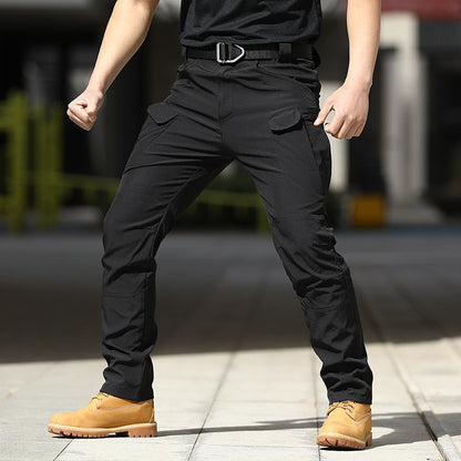 Pantalones tácticos de camuflaje para entrenamiento, pantalones elásticos de trabajo para exteriores en primavera y otoño, pantalones de asalto holgados de tela suave