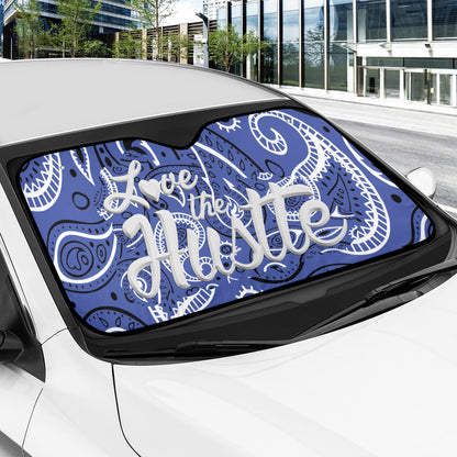Love The Hustle Auto Sun Shade 57.6" x 27.6"（145cm x 70cm ）