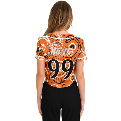 Love The Hustle® Cropped Baseball Jersey - Orange Squad