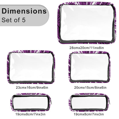 Love The Hustle™ Bandana Transparent Storage Bag – Five in One Collection