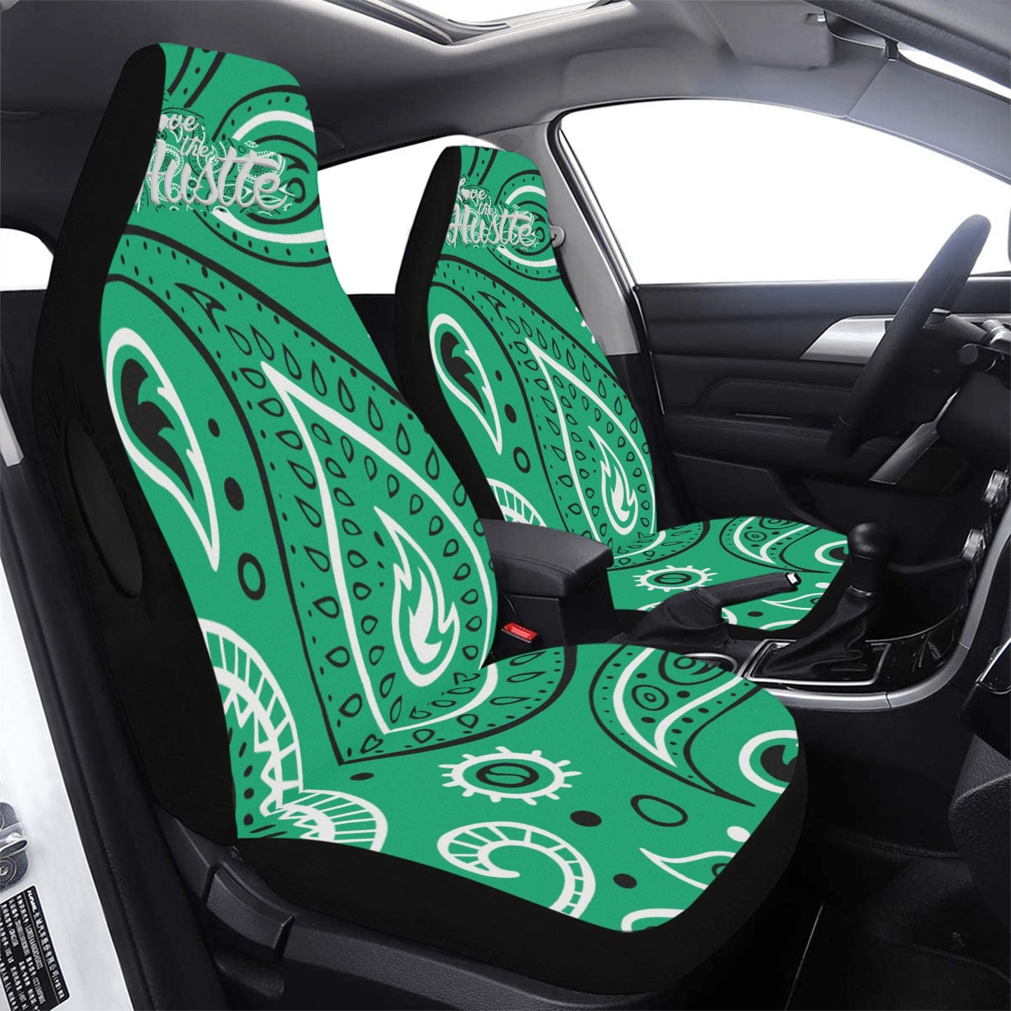 Love The Hustle Car Seat Cover Airbag Compatible(Set of 2)