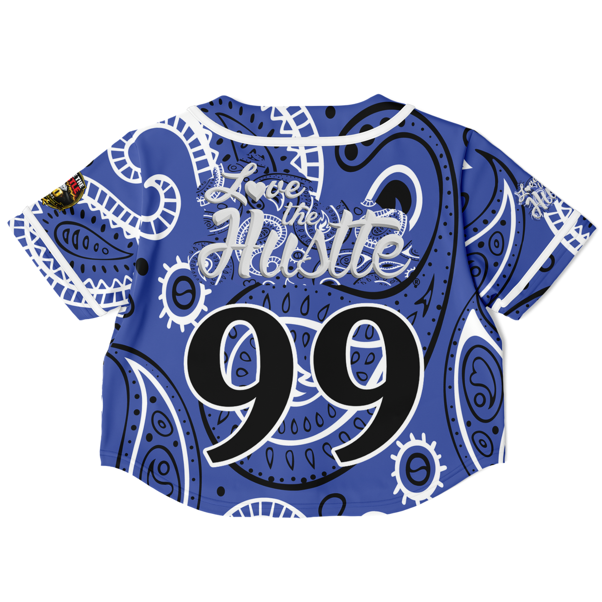 Love The Hustle® Cropped Baseball Jersey - Blue Squad