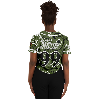 Love The Hustle® Cropped Baseball Jersey - Camo Squad