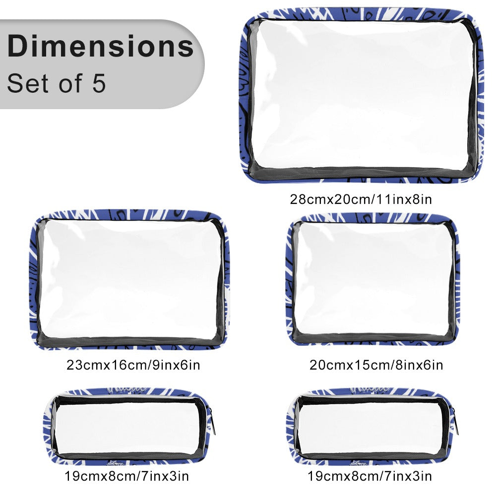 Love The Hustle™ Bandana Transparent Storage Bag – Five in One Collection