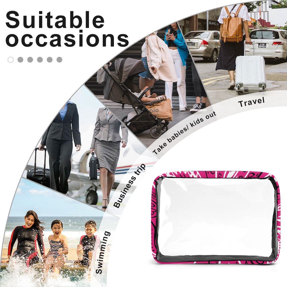 Love The Hustle™ Bandana Transparent Storage Bag – Five in One Collection