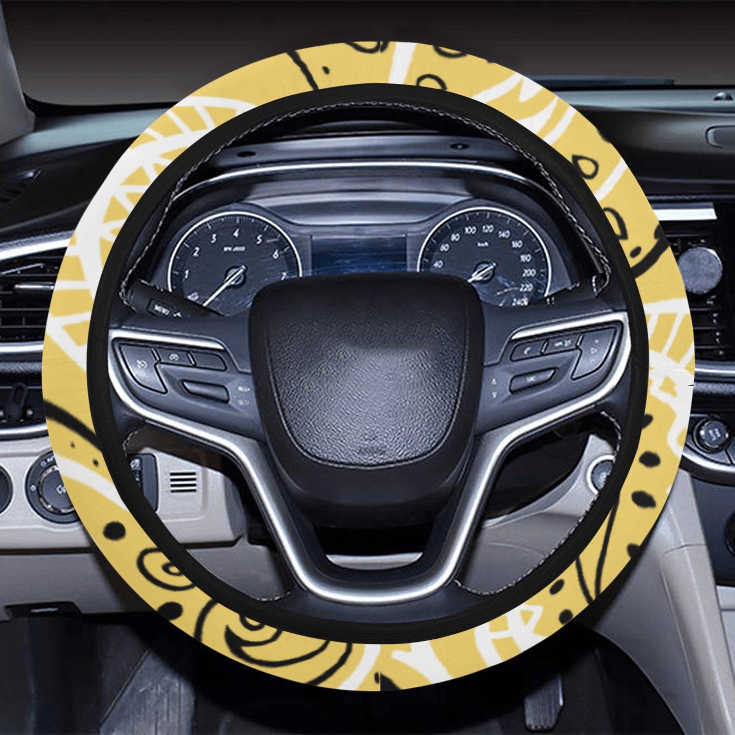 Love The Hustle Auto Steering Wheel Cover with Elastic Edge