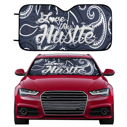Love The Hustle Auto Sun Shade 57.6" x 27.6"（145cm x 70cm ）