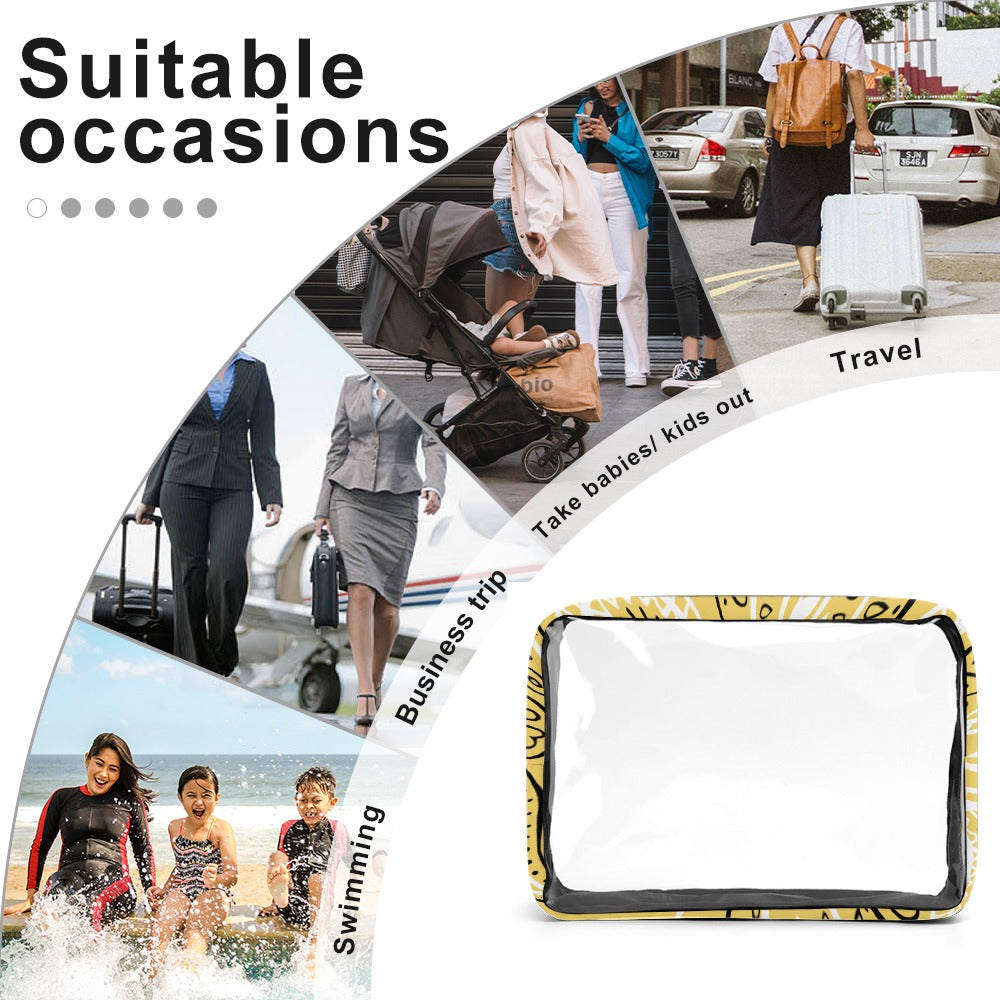 Love The Hustle™ Bandana Transparent Storage Bag – Five in One Collection