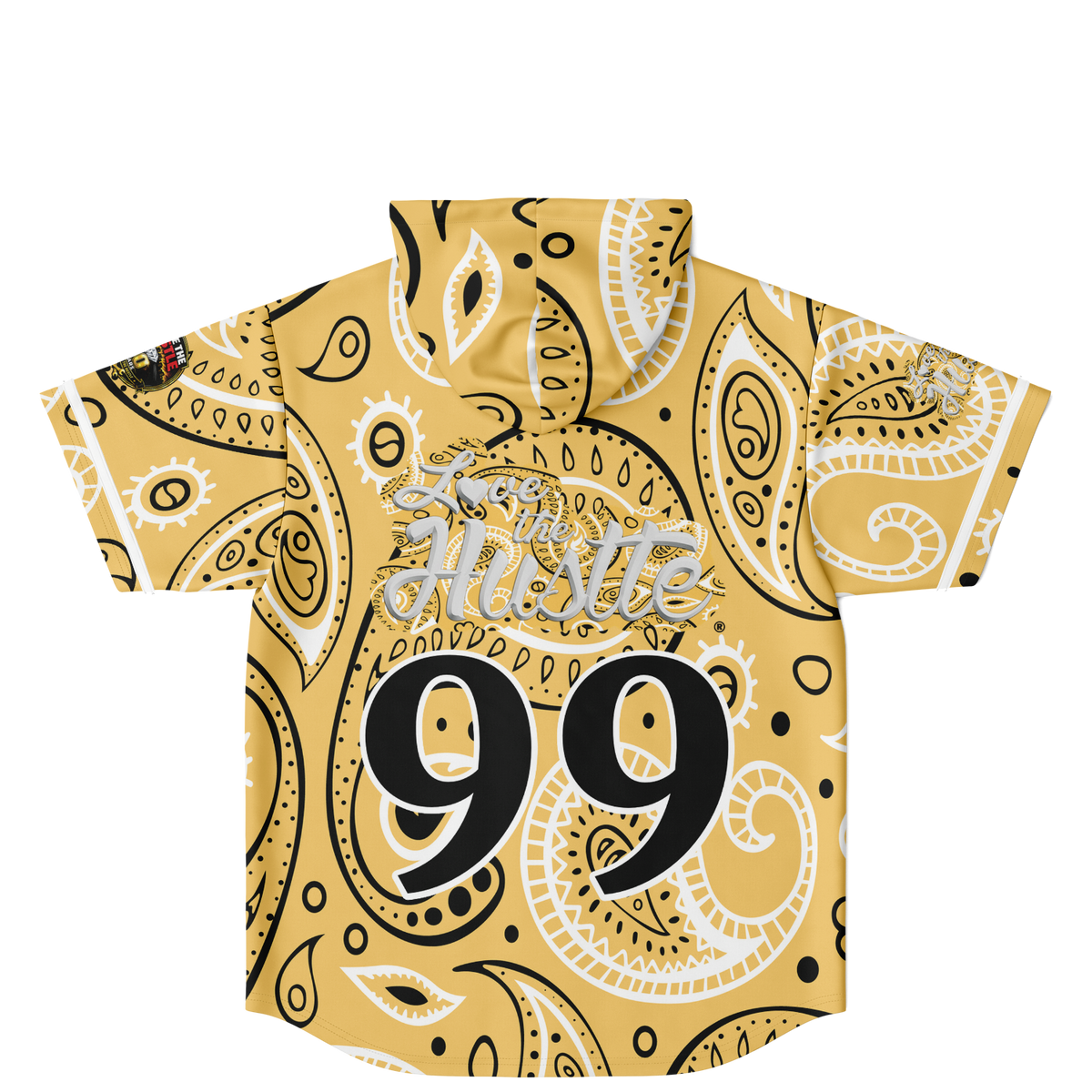 Love The Hustle® Hooded Baseball Jersey - Yellow Squad