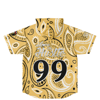 Love The Hustle® Hooded Baseball Jersey - Yellow Squad