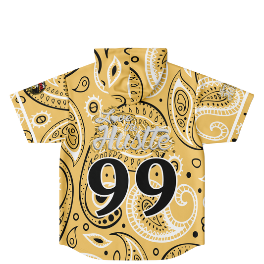 Love The Hustle® Hooded Baseball Jersey - Yellow Squad