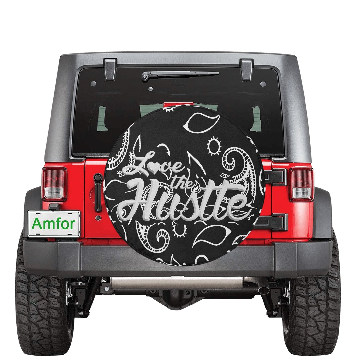 Love The Hustle Spare Tire Cover(Large)(17")