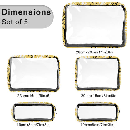 Love The Hustle™ Bandana Transparent Storage Bag – Five in One Collection