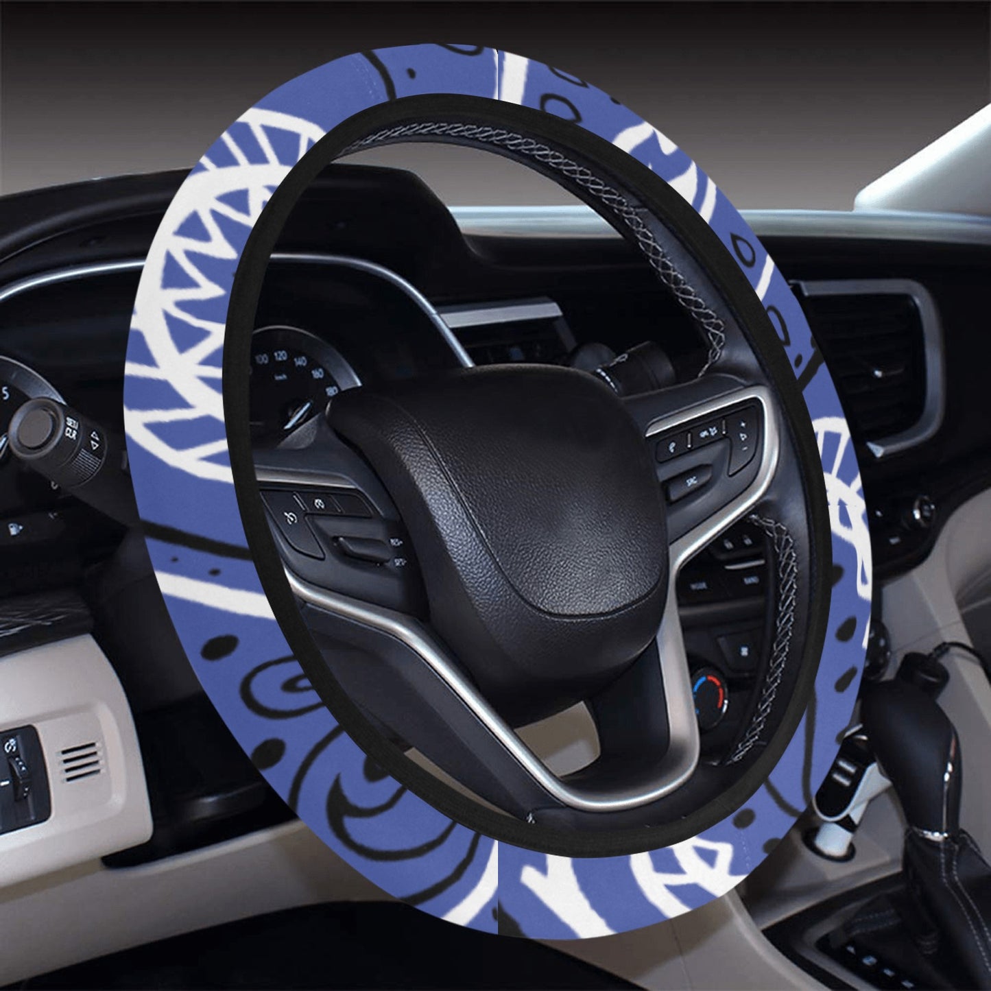 Love The Hustle Auto Steering Wheel Cover with Elastic Edge