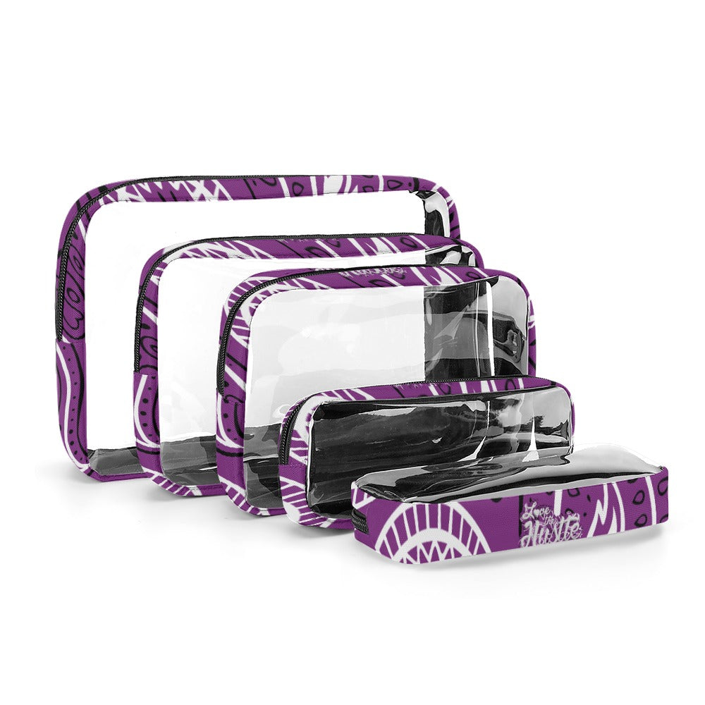 Love The Hustle™ Bandana Transparent Storage Bag – Five in One Collection