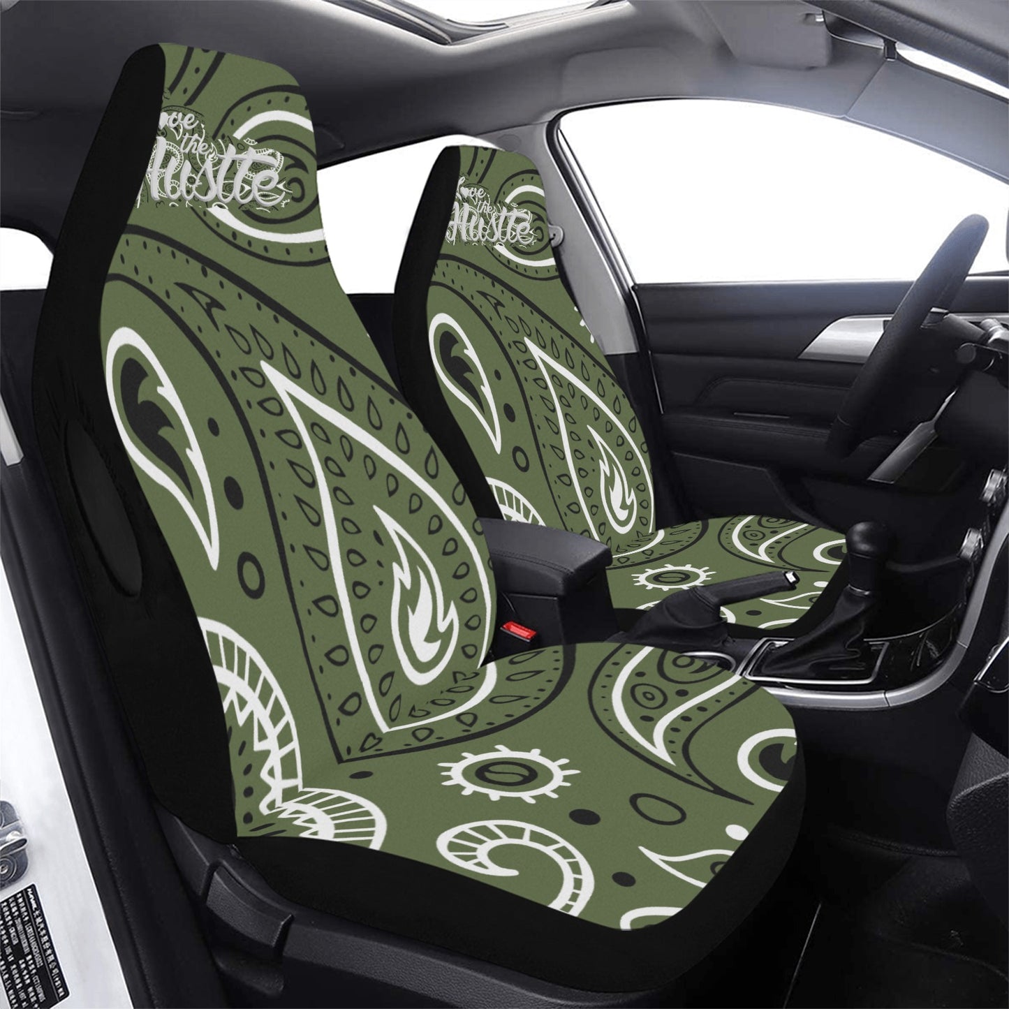 Love The Hustle Car Seat Cover Airbag Compatible(Set of 2)