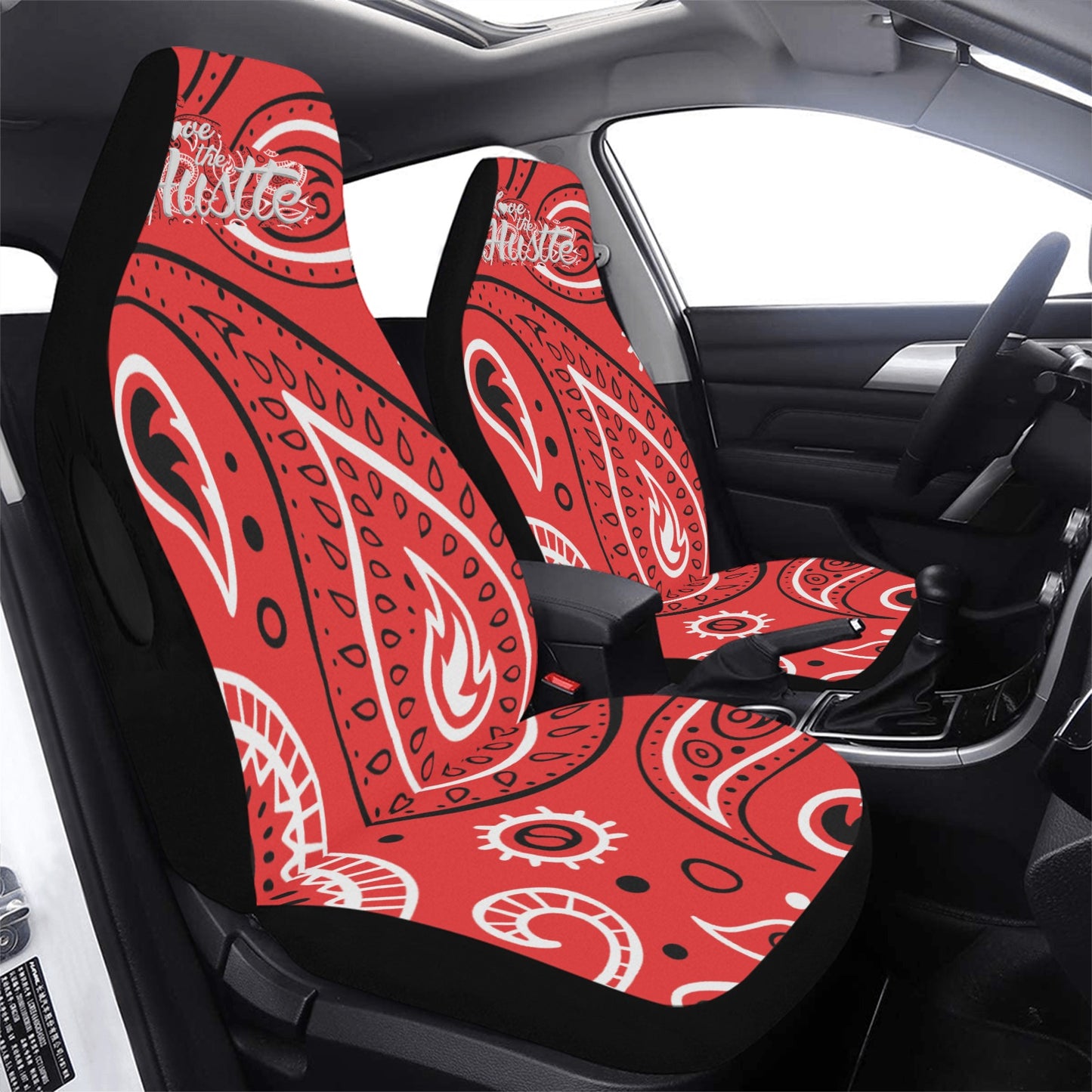 Love The Hustle Car Seat Cover Airbag Compatible(Set of 2)