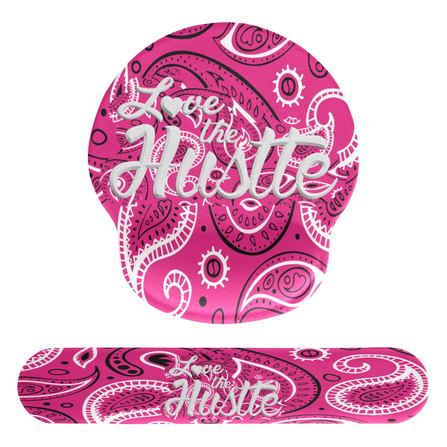 Love The Hustle Mouse Pad and Hand Rest Set