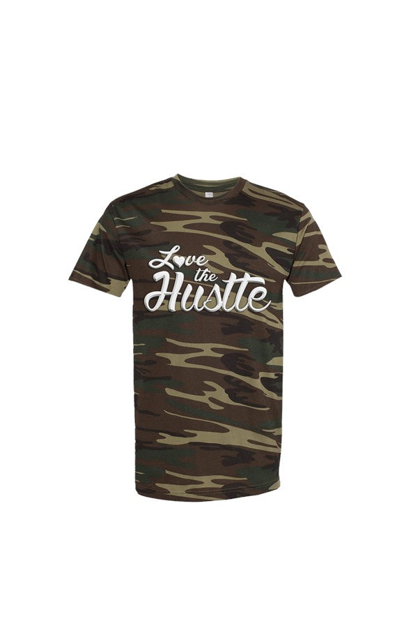 Love The Hustle Adult Camo Tee