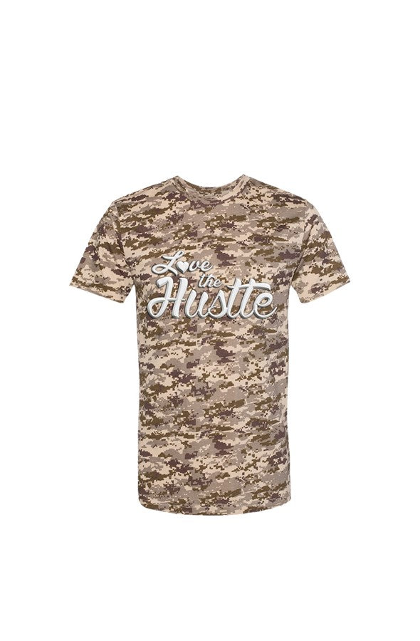 Love The Hustle Adult Camo Tee