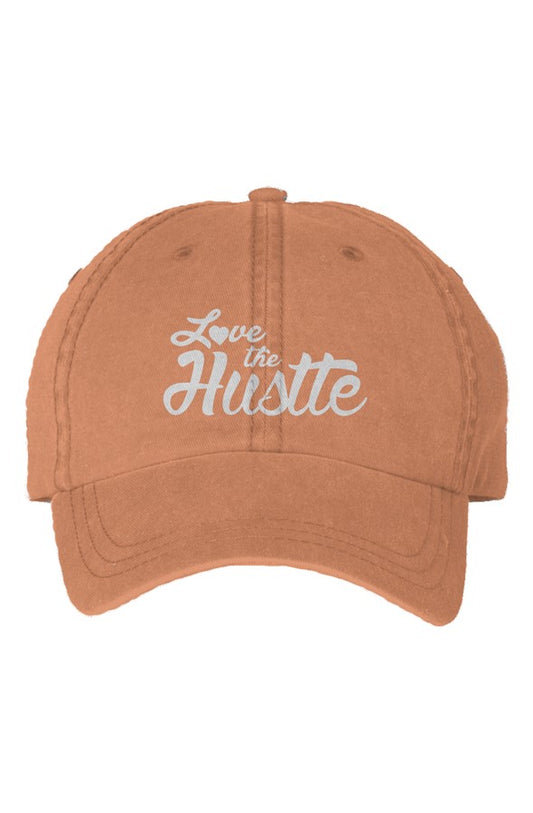 Love The Hustle Embroidered Pigment Dyed Cap