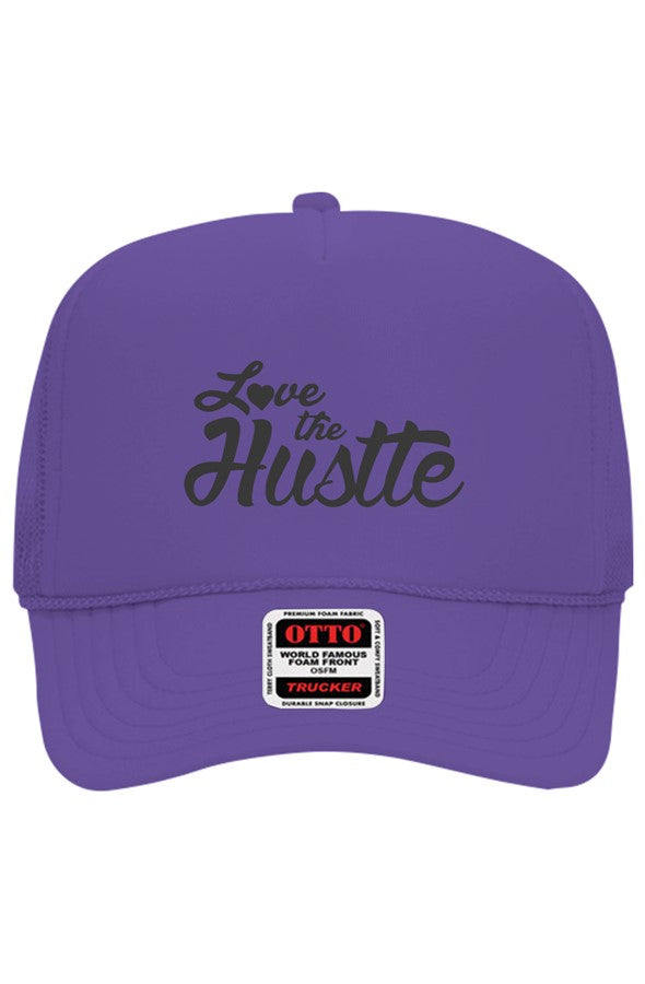 Love The Hustle Embroidered Otto 5 Panel Trucker H