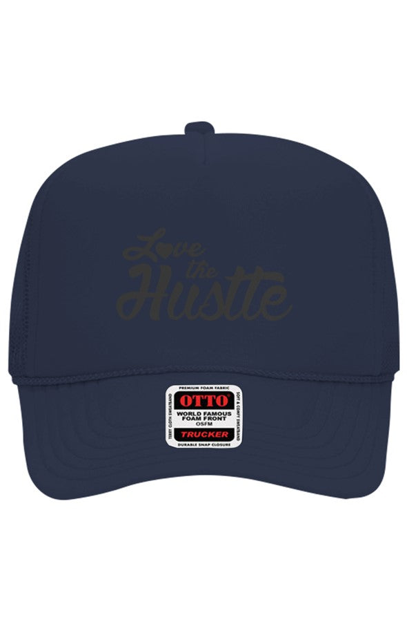 Love The Hustle Embroidered Otto 5 Panel Trucker H