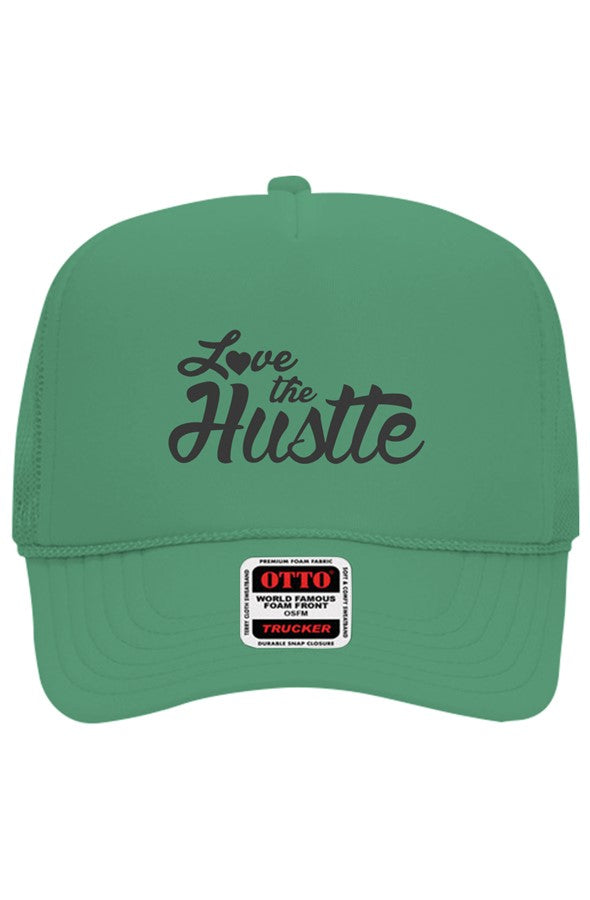 Love The Hustle Embroidered Otto 5 Panel Trucker H