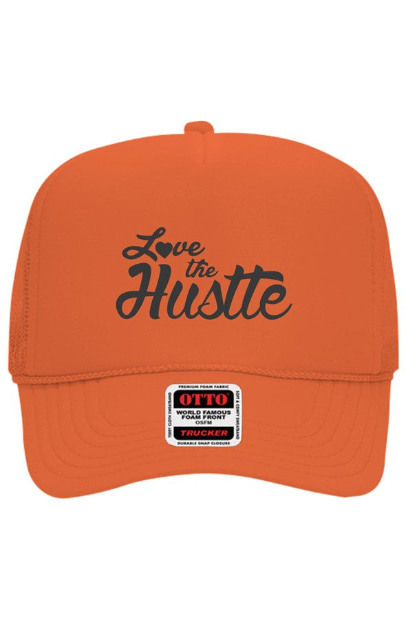 Love The Hustle Embroidered Otto 5 Panel Trucker H