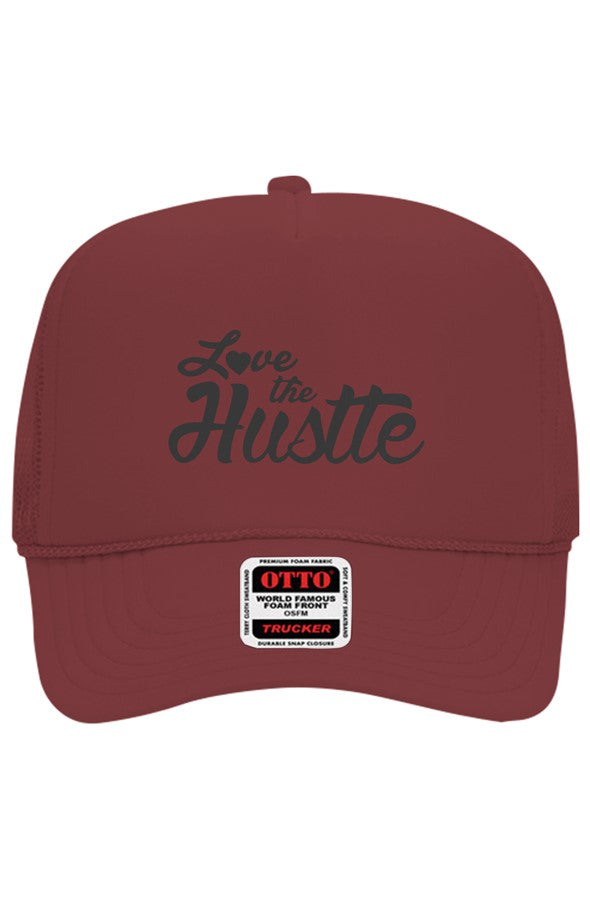 Love The Hustle Embroidered Otto 5 Panel Trucker H