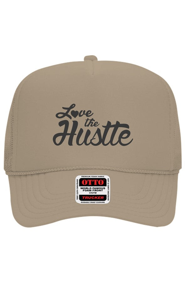 Love The Hustle Embroidered Otto 5 Panel Trucker H