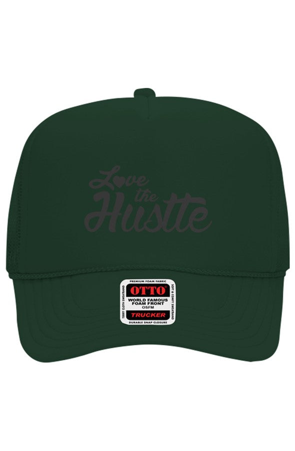 Love The Hustle Embroidered Otto 5 Panel Trucker H