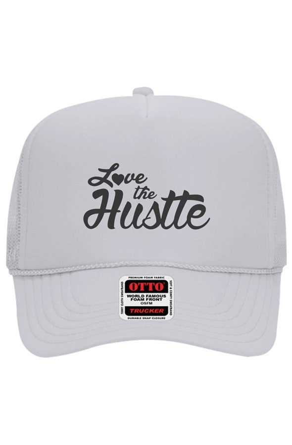 Love The Hustle Embroidered Otto 5 Panel Trucker H