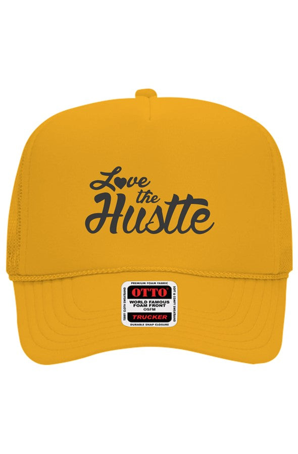 Love The Hustle Embroidered Otto 5 Panel Trucker H