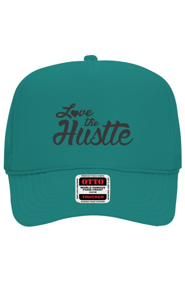 Love The Hustle Embroidered Otto 5 Panel Trucker H