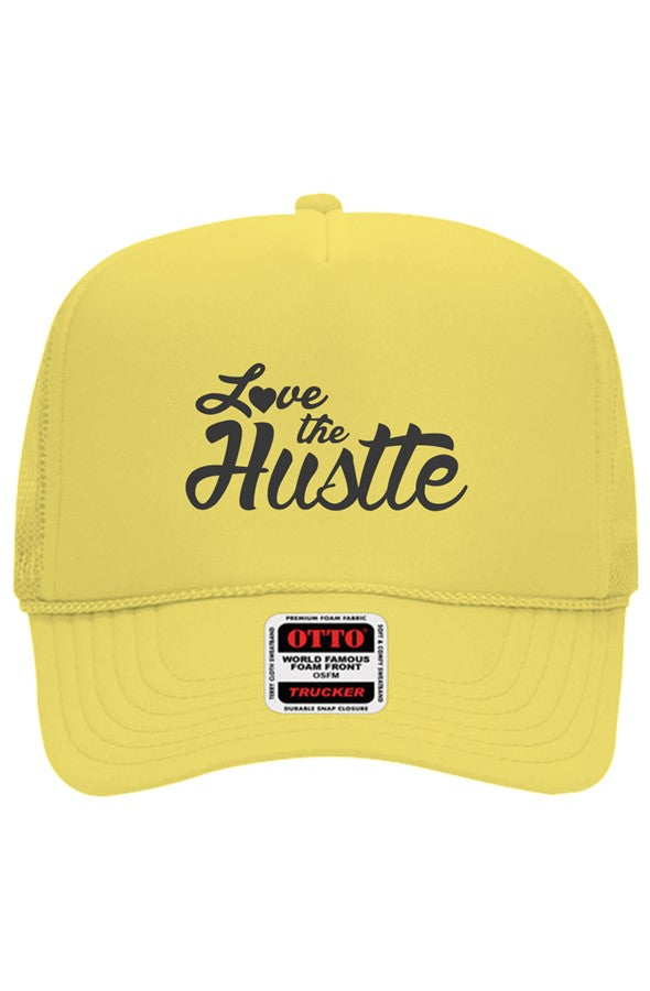 Love The Hustle Embroidered Otto 5 Panel Trucker H