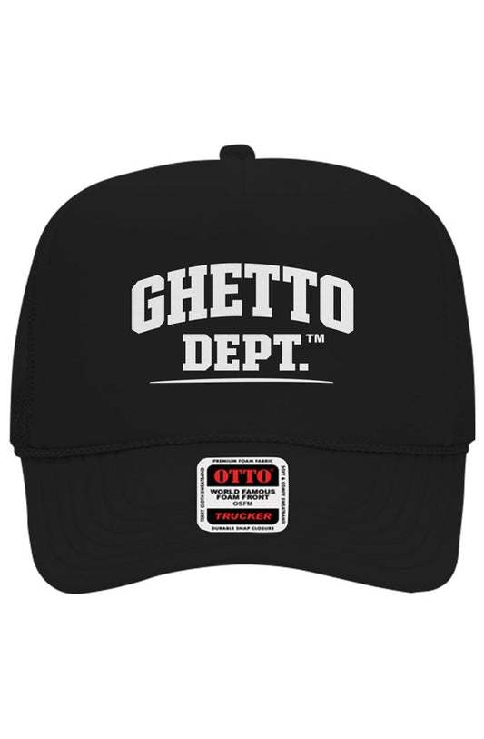Ghetto Dept. Embroidered Otto 5 Panel Trucker Hat