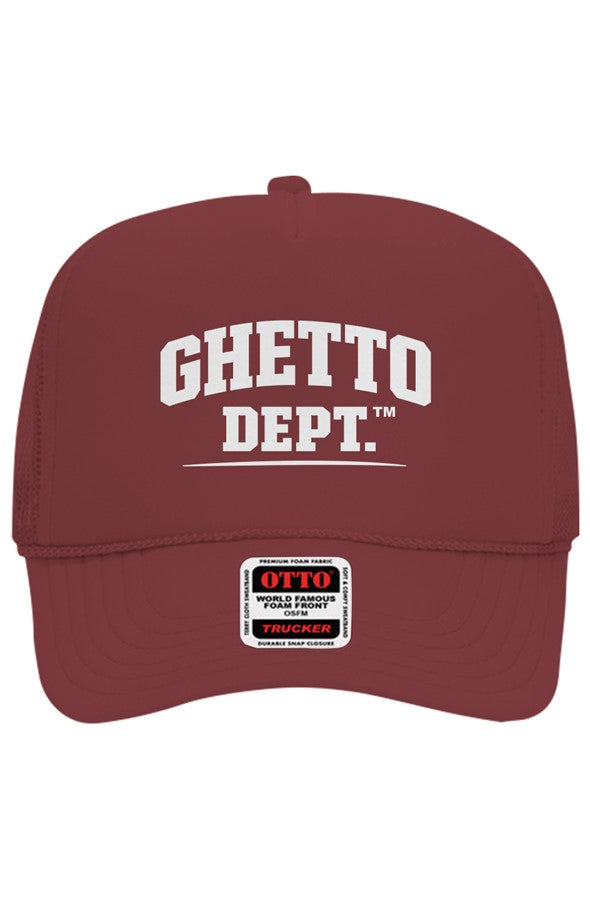 Ghetto Dept. Embroidered Otto 5 Panel Trucker Hat