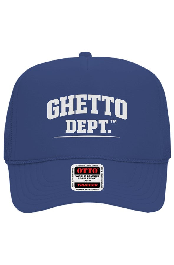 Ghetto Dept. Embroidered Otto 5 Panel Trucker Hat