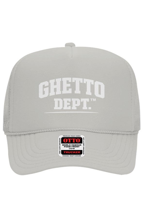 Ghetto Dept. Embroidered Otto 5 Panel Trucker Hat
