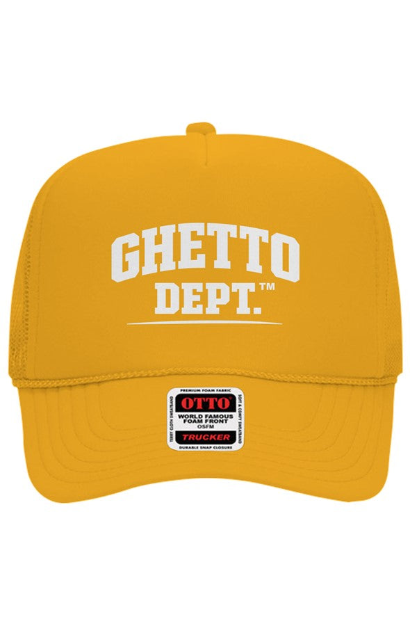 Ghetto Dept. Embroidered Otto 5 Panel Trucker Hat