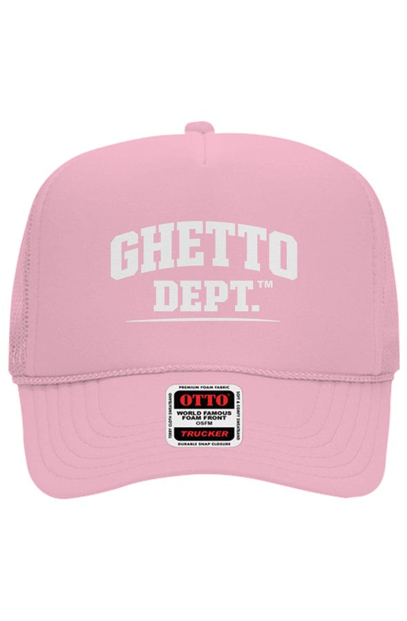 Ghetto Dept. Embroidered Otto 5 Panel Trucker Hat