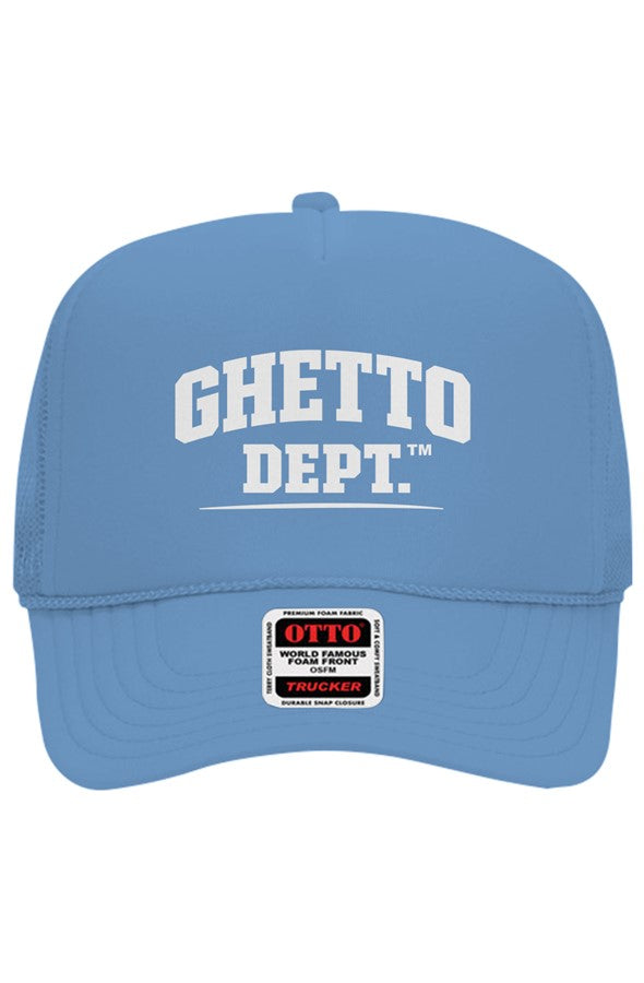 Ghetto Dept. Embroidered Otto 5 Panel Trucker Hat