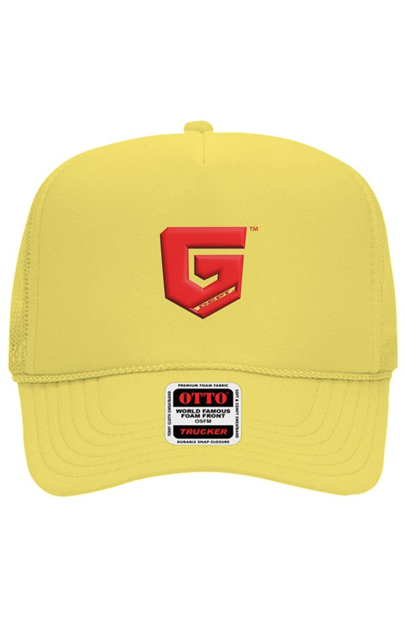 Ghetto Dept. Red Shield 5 Panel Trucker Hat