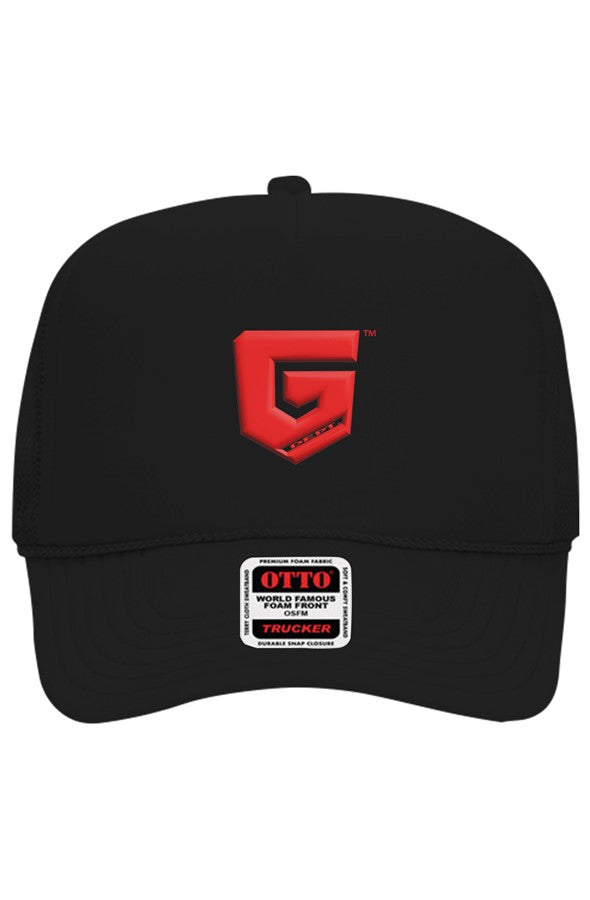 Ghetto Dept. Red Shield 5 Panel Trucker Hat