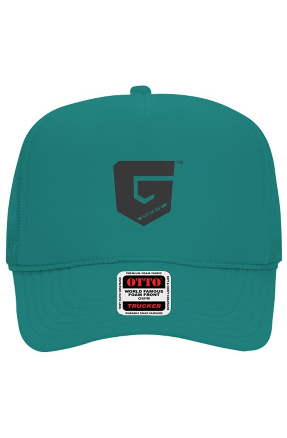 Ghetto Dept. Black Shield 5 Panel Trucker Hat
