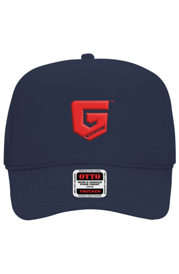 Ghetto Dept. Red Shield 5 Panel Trucker Hat