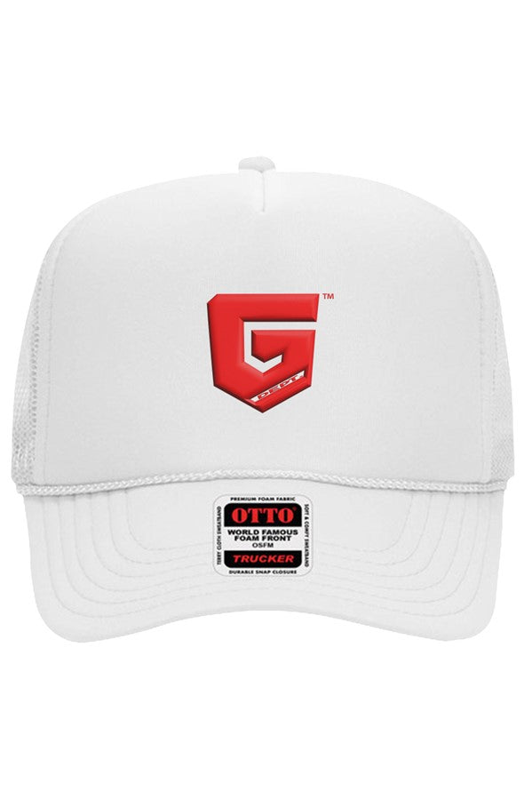 Ghetto Dept. Red Shield 5 Panel Trucker Hat
